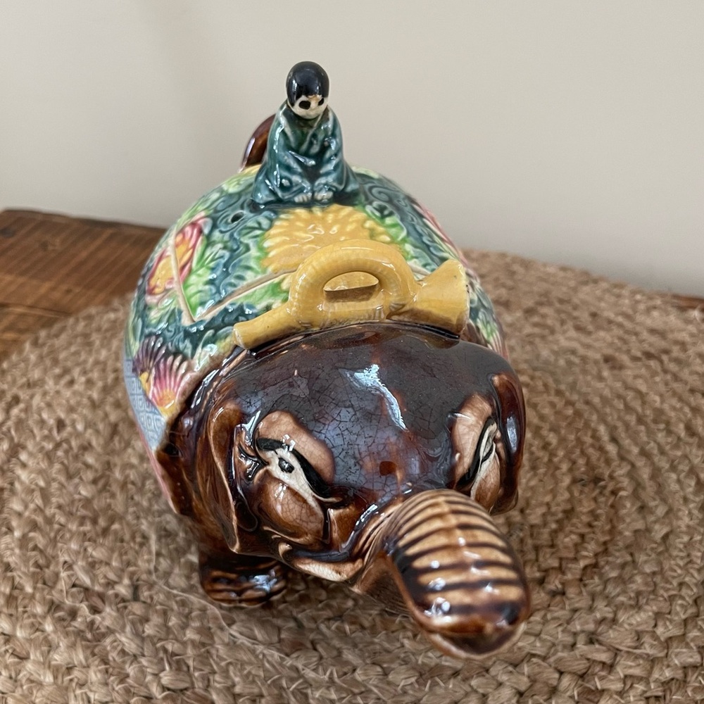 Vintage Banko Ware Japanese Buddha Elephant Teapot❤️🫖 - Picture 3 of 16